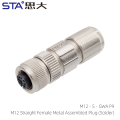 Female Straight Metal Assembled Plug