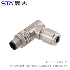 Male Angled Metal Assembled Plug