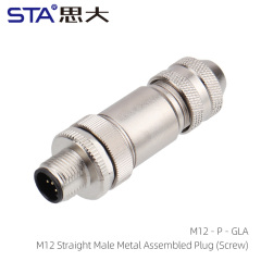 Male Straight Metal Assembled Plug