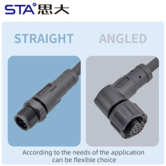M12 Aviation Plug Plastic Male Female Unshielded Field Wireable Waterproof Connector | PVC/TPU Cable 1M 2M 5M Customized | 2 3 4 5 6 8 12 17 Pin