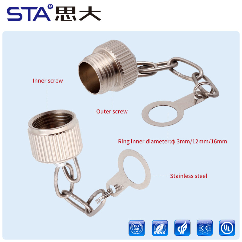 M12 Dust Cover Inner & Outer Screw Waterproof Protective Cap