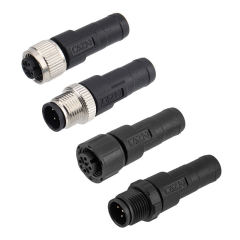 M12 120Ω Termination Resistor Male/Female Plug Connector