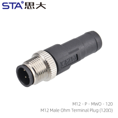 M12 Male Ohm Terminal Plug 120Ω