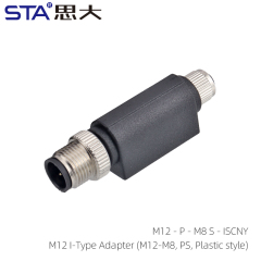 M12 1-Type Adapter (M12-M8 PS Plastic style)