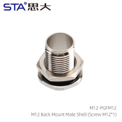 M12 Back Mount Male Shell (Screw M12*1)