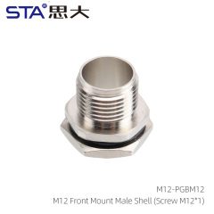 M12 Front Mount Male Shell (Screw M12*1)
