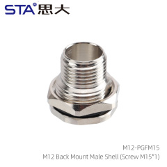 M12 Back Mount Male Shell (Screw M15*1)