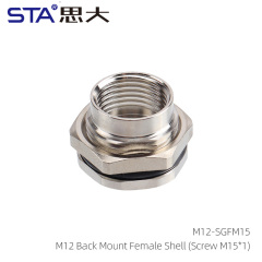 M12 Back Mount Female Shell (Screw M15*1)