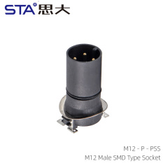 M12 Male SMD Type socket