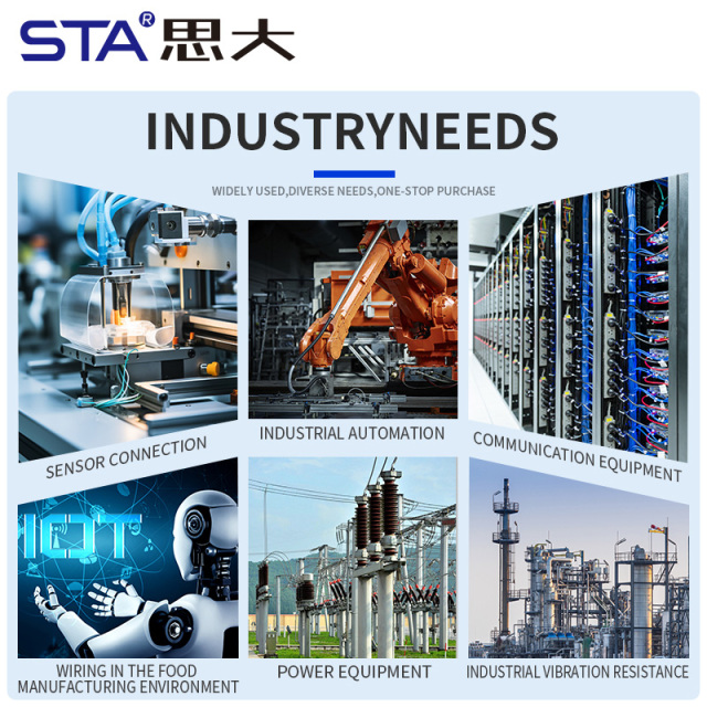 IP67 M12 Female Metal Stainless Steel Bellows 5 Pins Connector