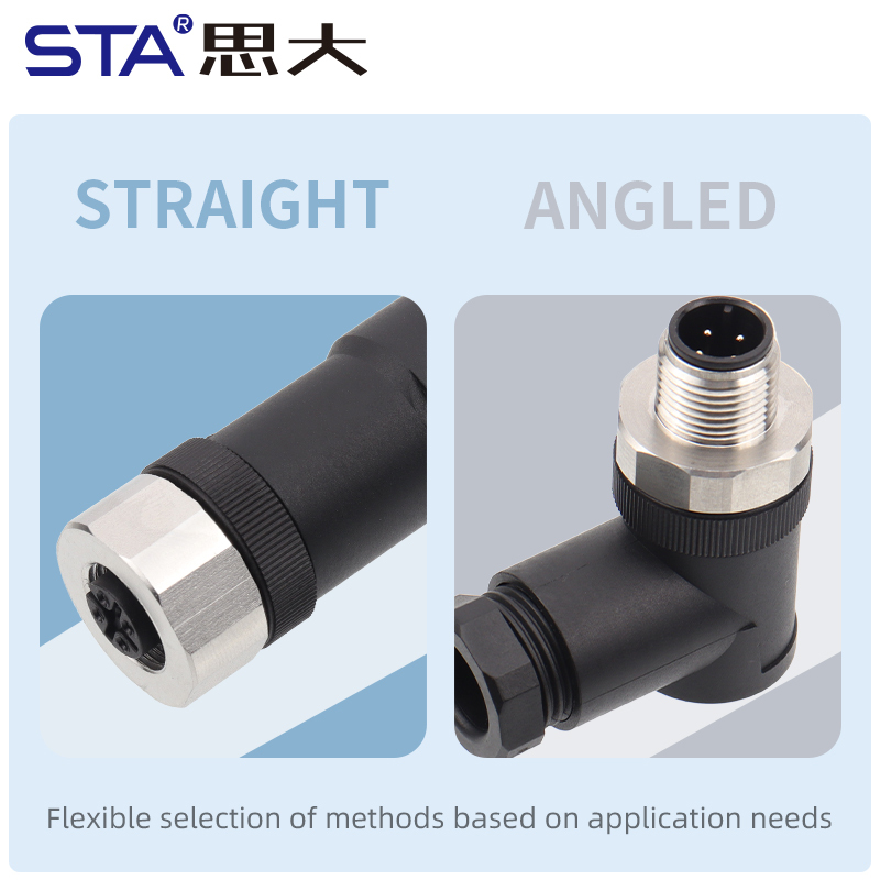 IP67 M12 Plastic Aviation Plug Assembled Stainless Steel Screws Connector