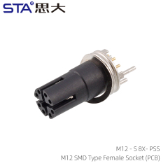 M12 SMD Type Female Socket (PCB)
