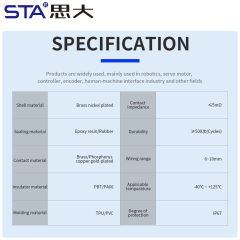 M23 M623 IP67 信号圧着ソケット | STAコネクタ