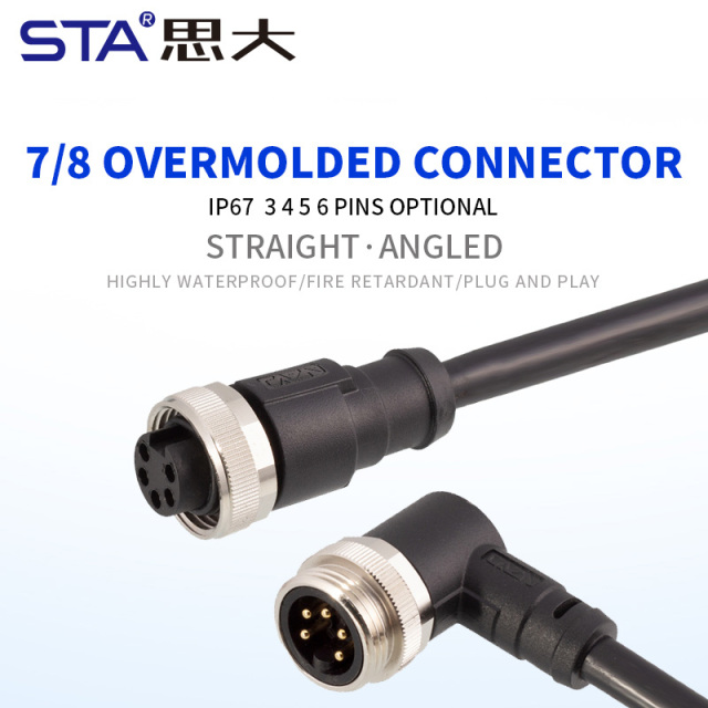 7/8 Overmolded Plug Straight & Angled Connectors