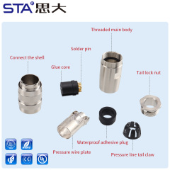 M16 Metal Assembled Connector | IP67 Waterproof Industrial Plug