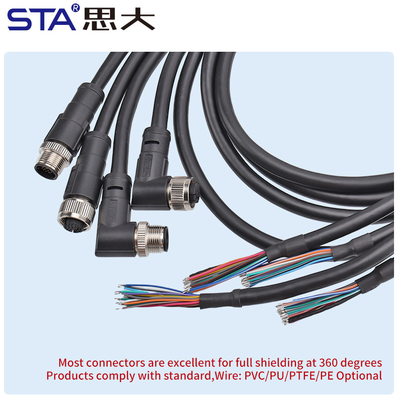 M14 Shield Overmolded Connector | IP67 Waterproof Plug