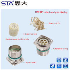 M23 M623 IP67 信号圧着ソケット | STAコネクタ