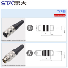 M16 Metal Assembled Plastic Tube Tail Pipe Connector