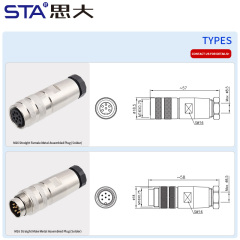 M16 Metal Assembled Plug Plastic lock tail nut Connector