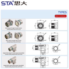 M23 M623 IP67 信号圧着ソケット | STAコネクタ