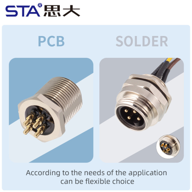 7/8 Socket Connector | IP67 Solder & PCB Type