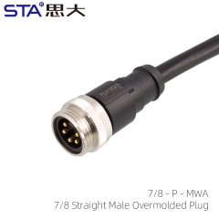 7/8 Straight Male Overmolded Plug