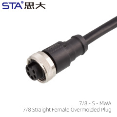 7/8 Straight Female Overmolded Plug