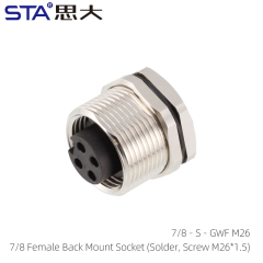 7/8 Female Back Mount Socket(Solder Screw M26*1.5)