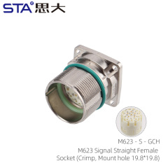 Eタイプ-M623信号用ストレートメスソケット（圧着マウント穴19.8×19.8）