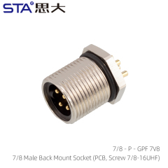 7/8 Male Back Mount Socket(PCB Screw 7/8-16UHF)