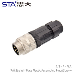 7/8 Straight Male Plastic Assembled Plug (Screw)