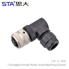 7/8 Angled Female Plastic Assembled Plug (Screw)