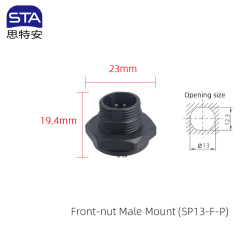 Back Mount Male Socket