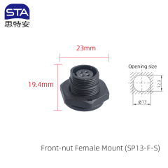 Back Mount Female Socket