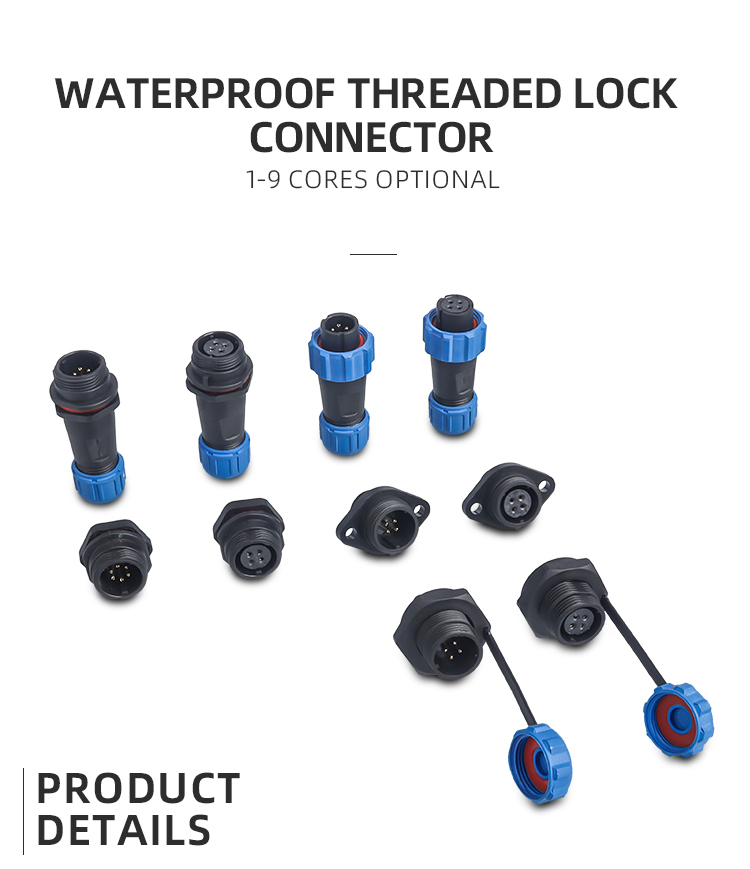 SP13 Aviation Plug Threaded Plug Socket IP68 Waterproof Connector