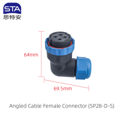Angled Female Plug