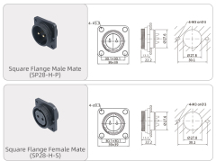 SP28 Aviation Plug IP68 Waterproof Panel Mount Socket Electric Cable Connector