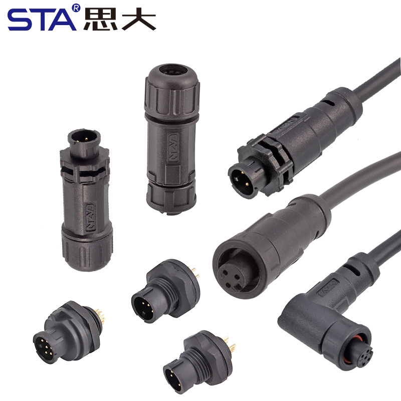 E7 7/16''Screw Field Assemble/Overmolded Plug Waterproof Cable Connector