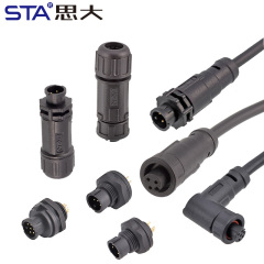 E7 7/16''Screw Field Assemble/Overmolded Plug Waterproof Cable Connector