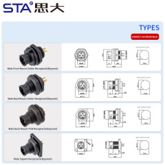 E7 Aviation Plug 7/16''Screw Field Assembled/Overmolded Plug Waterproof Cable Connector