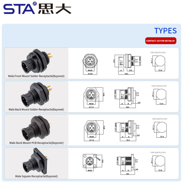 E7 Aviation Plug 7/16''Screw Field Assembled/Overmolded Plug Waterproof Cable Connector