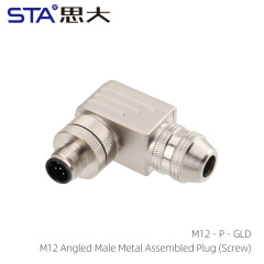 Male Angled Metal Assembled Plug