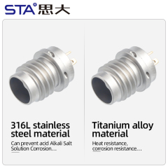 Tri-Axial Sensor Cable 4-Pin 1/4-28 UNF to BNC Connector Assembly