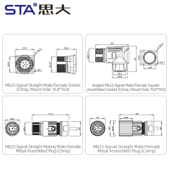 IP67 M623 Signal Docking Assembly Plug Connector