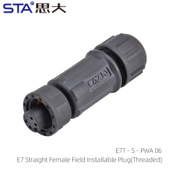 E7 Straight Female Field installable Plug(Threaded)