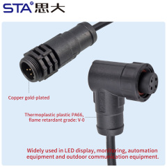 E10 5/8"-27UNS Screw Threaded IP67/IP68 Field Installable/Overmolded plug Waterproof Connector