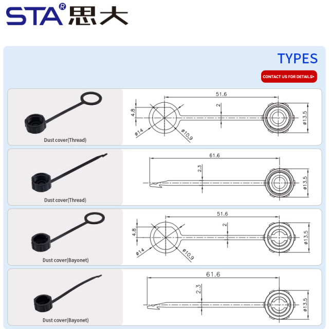 E7 7/16"-28UNS Dust Cover for Waterproof Connectors