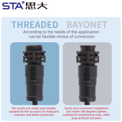 E10 5/8"-27UNS Screw Threaded IP67/IP68 Field Installable/Overmolded plug Waterproof Connector