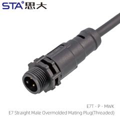 E7 Straight Male Mating Overmolded Plug(Threaded)