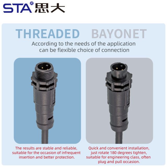E7 7/16"-28UNS Screw Threaded IP67 Overmolded Plug Waterproof Connector